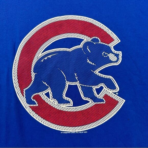 VTG Chicago Cubs Shirt Men XL MLB Big Logo Blue Short Sleeve‎ Delta  Tee - Picture 2 of 11